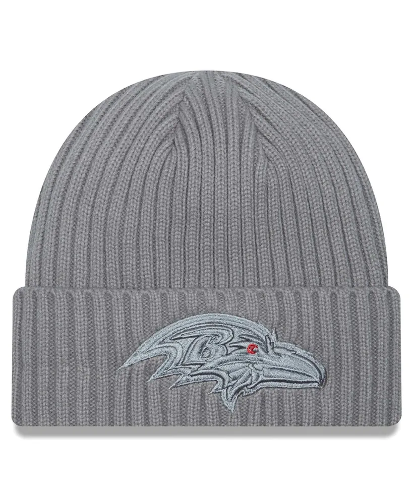 Youth Boys and Girls New Era Gray Baltimore Ravens Color Pack Cuffed Knit Hat