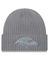 Youth Boys and Girls New Era Gray Baltimore Ravens Color Pack Cuffed Knit Hat