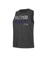 Women's Concepts Sport Purple, Black Distressed Baltimore Ravens Muscle Tank Top and Pants Lounge Set