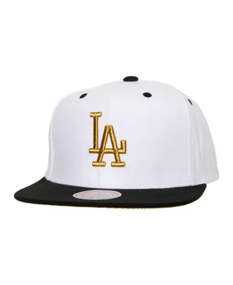 Men's Mitchell & Ness White, Black Los Angeles Dodgers Cooperstown Collection Mvp Snapback Hat