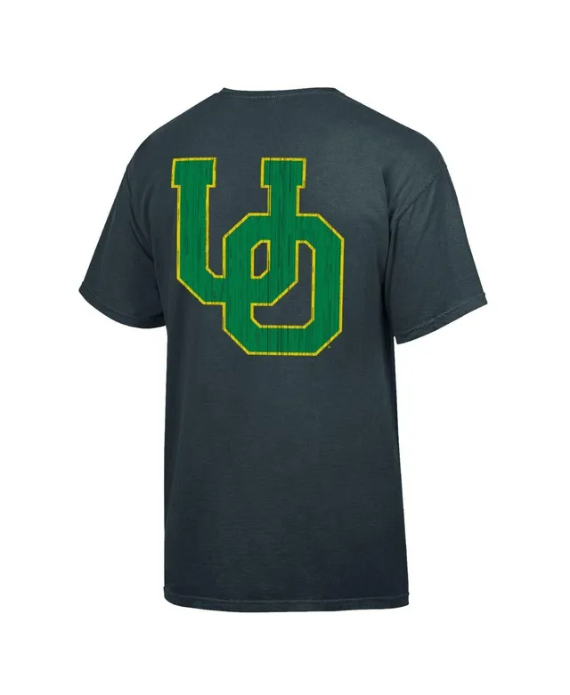 Men's Nike Heather Black Oregon Ducks Vintage Logo Tri-Blend T-Shirt