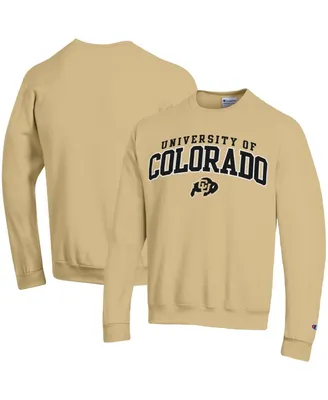 Men's Champion Gold Colorado Buffaloes Property of Powerblend Pullover Sweatshirt