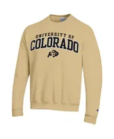 Men's Champion Gold Colorado Buffaloes Property of Powerblend Pullover Sweatshirt