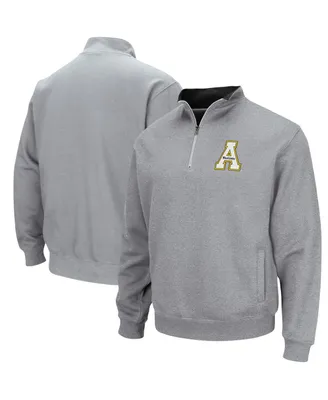 Men's Colosseum Heathered Gray Appalachian State Mountaineers Tortugas Logo Quarter-Zip Jacket