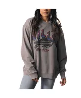 Men's and Women's The Wild Collective Gray Buffalo Bills Distressed Pullover Sweatshirt