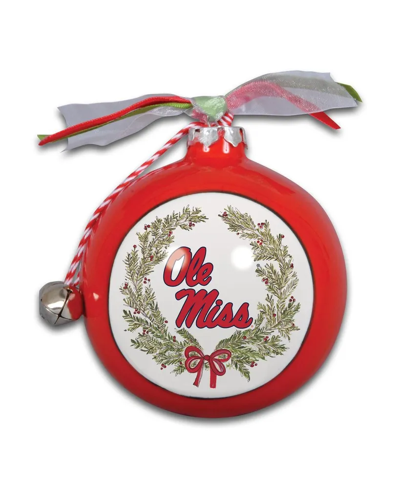 Ole Miss Rebels Wreath Kickoff Painted Ornament