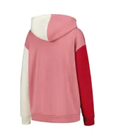 Women's Gameday Couture Crimson Indiana Hoosiers Hall of Fame Colorblock Pullover Hoodie