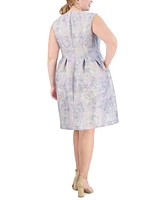 Vince Camuto Plus Size Jacquard Fit & Flare Dress