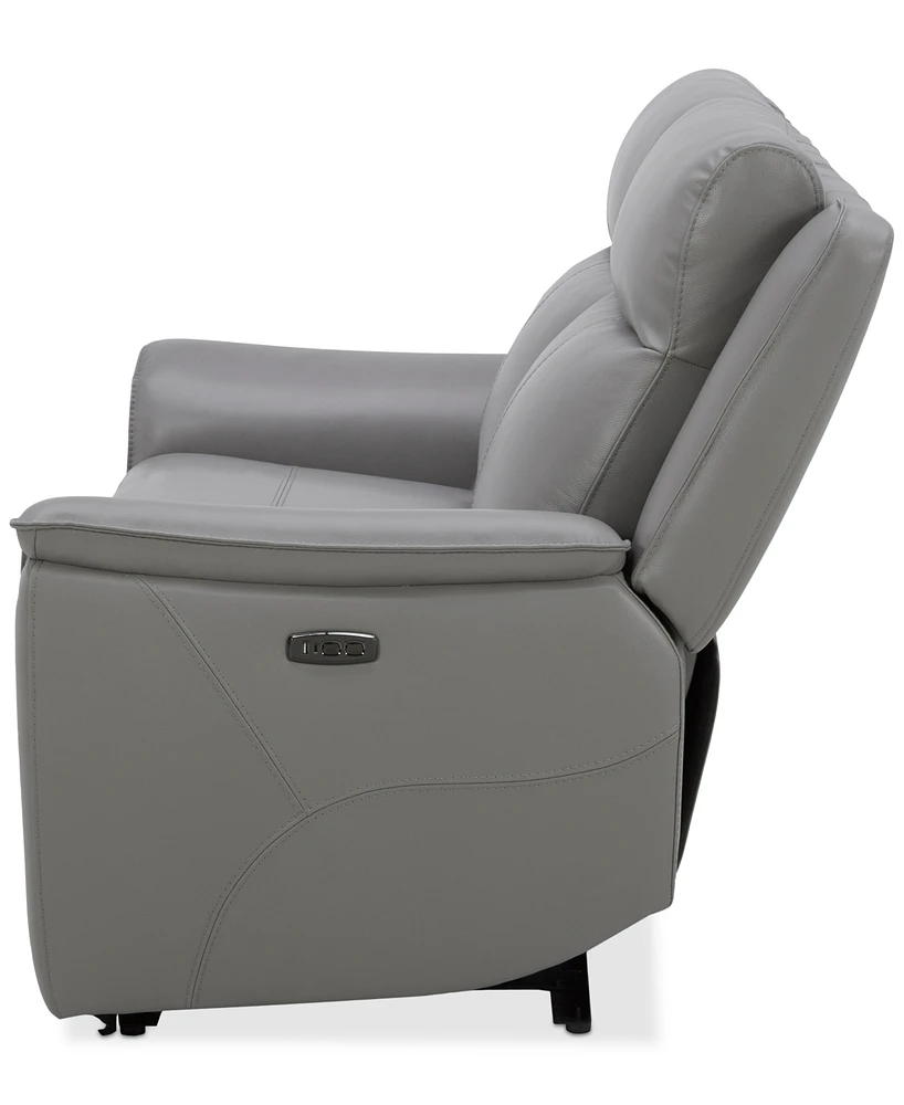 Addyson 64" 2-Pc. Leather Sofa with 2 Zero Gravity Recliners Power Headrests, Created for Macy's