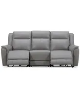 Addyson 88" 3-Pc. Leather Sofa with 2 Zero Gravity Recliners Power Headrests & 1 Armless Chair, Created for Macy's