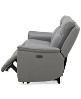 Addyson 88" 3-Pc. Leather Sofa with 3 Zero Gravity Recliners Power Headrests, Created for Macy's