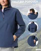 Bass Outdoor Women's Ripstop Stow-able Half-Zip Jacket