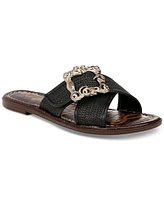 Sam Edelman Women's Gracyn Buckled Crossband Slide Sandals