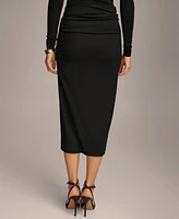 Donna Karan Women's Twist-Front Knit Pull-On Pencil Skirt
