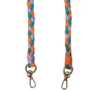 The American Case multicolor, 6 strand flat braided cord with golden carabiners