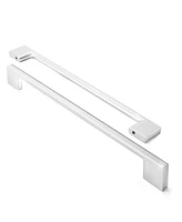 Cauldham 5 Pack Solid Kitchen Cabinet Pulls Handles (9" Hole Centers) - Modern Thin Profile Drawer/Door Hardware - Style M255 - Polished Chrome