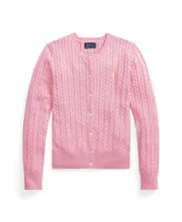 Polo Ralph Lauren Big Girls Mini-Cable Cotton Cardigan Sweater