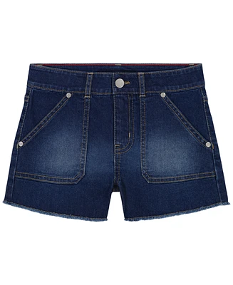 Tommy Hilfiger Big Girls Stretch Denim Frayed Hem Shorts