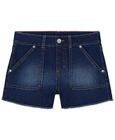 Tommy Hilfiger Big Girls Stretch Denim Frayed Hem Shorts