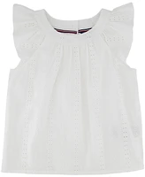 Tommy Hilfiger Big Girls Eyelet Trimmed Top