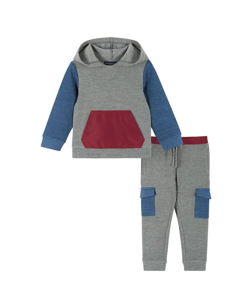 Toddler/Child Boys Double Peached Colorblocked Hoodie Set