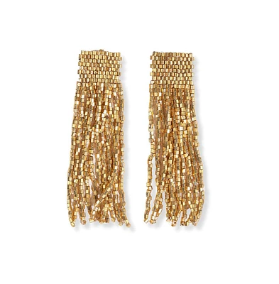 Ink + Alloy Marilyn Luxe Beaded Fringe Earrings