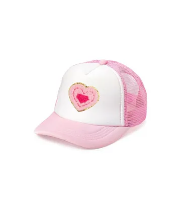 Child Girl Multi Heart Patch Hat