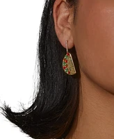 Ajoa by Nadri 18k Gold-Plated Pave & Multicolor Crystal Taco Drop Earrings