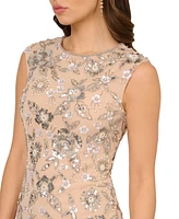 Adrianna Papell Women's Embellished Sleeveless Dress