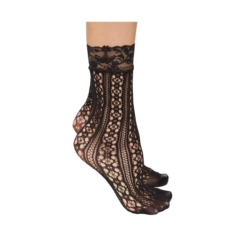 Rose Lace Fishnet Tights