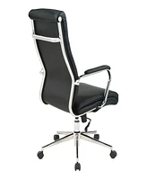 Office Star 48" Fabric, Chrome High Back Manager's Chair