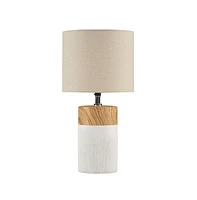 Home Outfitters White Table Lamp , Great for Bedroom, Living Room, Modern/Contemporary