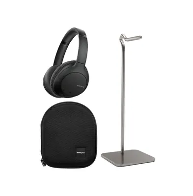 Sony WHCH710N Bluetooth Noise Canceling Over-the-Ear Headphones (Black) Bundle