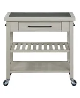 Office Star34" Wood, Steel Bridgeford Kitchen Island