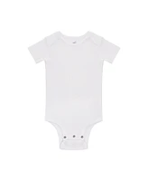 Cozeeme Baby Girls Cotton Short Sleeve Bodysuits White