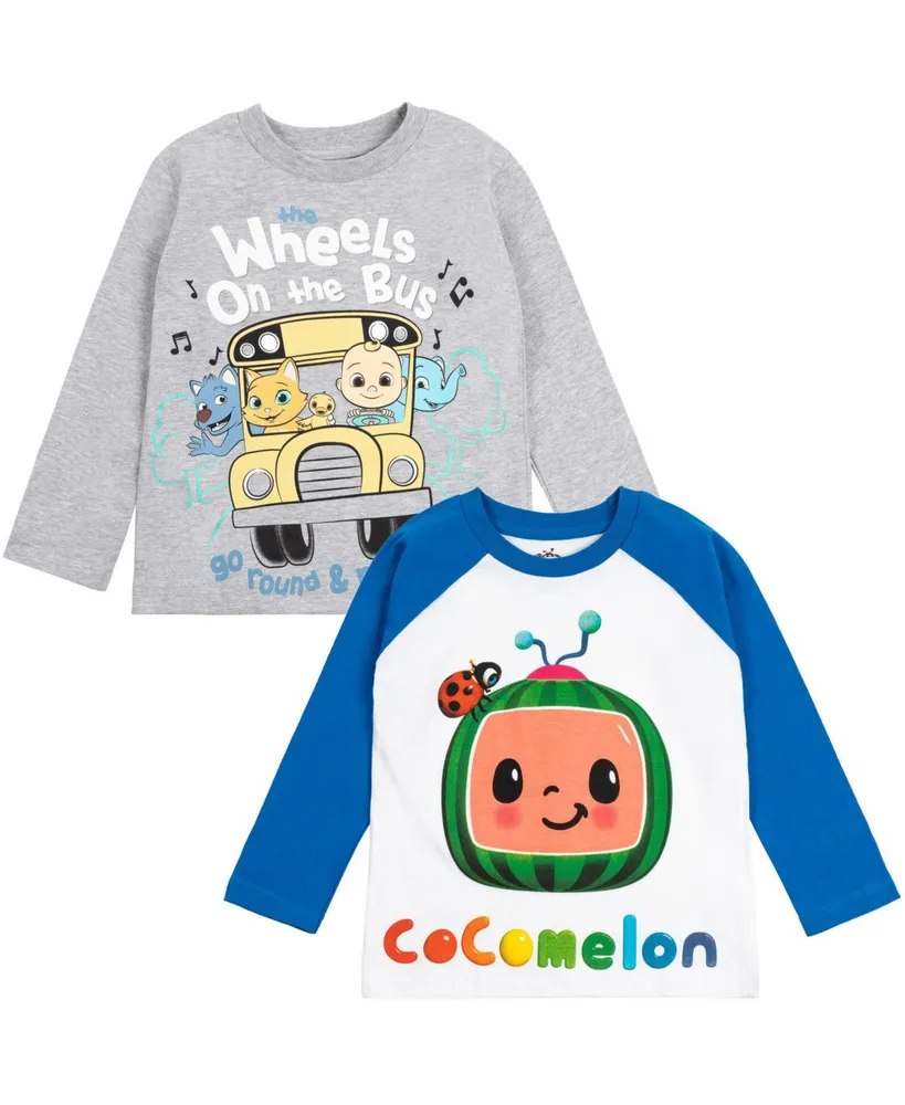 CoComelon Jj Kitty 2 Pack Long Sleeve Graphic T-Shirt Toddler, Child Boys