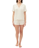 Gap Women's 2-Pc. Notched-Collar Short Pajamas Set