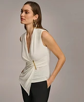 Donna Karan Women's Sleeveless V-Neck Top