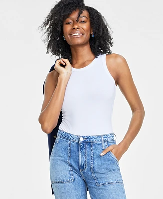 On 34th Women's Sleeveless Ribbed Bodysuit