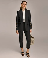 Donna Karan New York Women's Button Sleeve Blazer, Regular & Petite