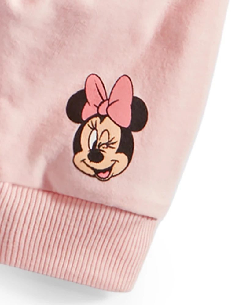 Disney Baby Girls Minnie Mouse Bodysuit, Headband & Pants, 3 Piece Set