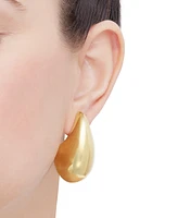 Polished Large Teardrop Sculptural Earrings in 14k Gold, 40mm