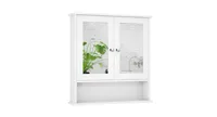 Slickblue Bathroom Wall Cabinet with Double Mirror Doors