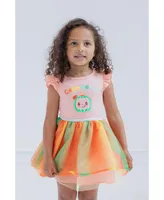 CoComelon Girls Tulle Dress Logo Pink Toddler| Child