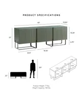 Furniture of America 60" Mdf Milo Modern Composite Three Cabinet Tv Stand