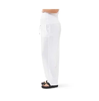 Ripe Maternity Indi Wide Leg Linen Pant White