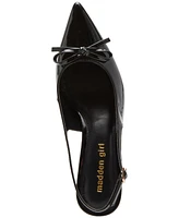 Madden Girl Vogue Bow Slingback Kitten-Heel Pumps