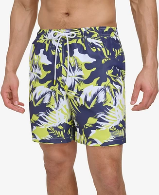 Calvin Klein Men's Island Camo Printed 7" Swim Trunks