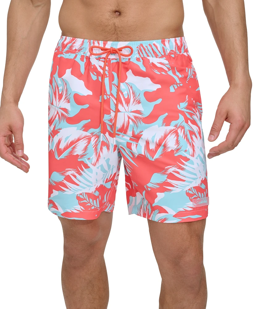 Calvin Klein Men's Island Camo Printed 7" Swim Trunks