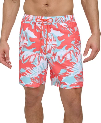 Calvin Klein Men's Island Camo Printed 7" Swim Trunks